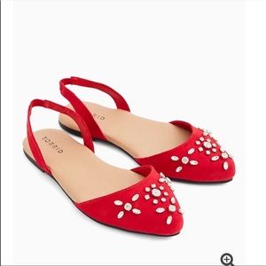 Torrid Size 12 FLAT WITH STRAP RED